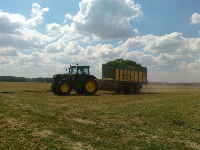 John Deere 6170R + Krone