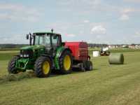 John Deere 6630 + Case IH RB 344 R