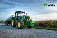 John Deere 6150M + Beczka