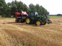 John Deere 5080R i Case IH RB 344