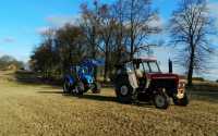 New Holland T5.105 DC / AgroMasz Ł-106A / Ursus 912 / Rozsiewacz