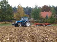 New Holland TM 120 + Talerzówka 4m Razol