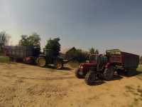 Case 844 + John Deere 6900