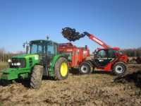 John Deere 6430 + Jeantil EVR 16.12, Manitou mlt735