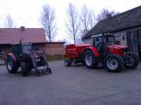 Case Farmall 95A + MX U308 & Massey Ferguson 5445 + Case RB344