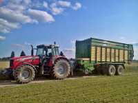 Massey Ferguson 5465 + Krone MX350GD