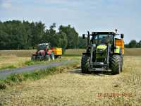 Claas Arion 640+ Quicke + 2x Wielton 10, Lindner Geotrac 124 + Wielton 8