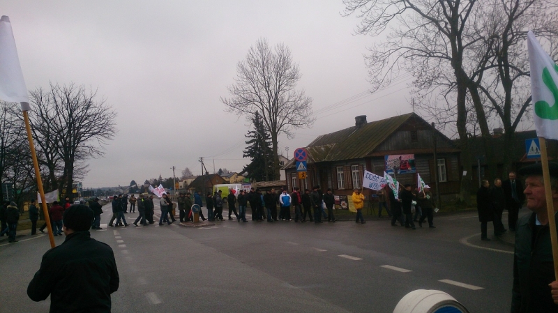 Protest rolników przeciwko złej sytuacji na rynku wieprzowiny