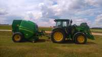 John Deere 5080R & JD  583 + John Deere F440M Multicrop