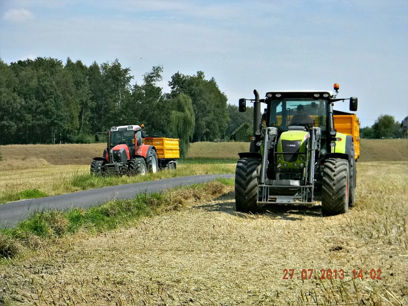 Claas Arion 640+ Quicke + 2x Wielton 10, Lindner Geotrac 124 + Wielton 8