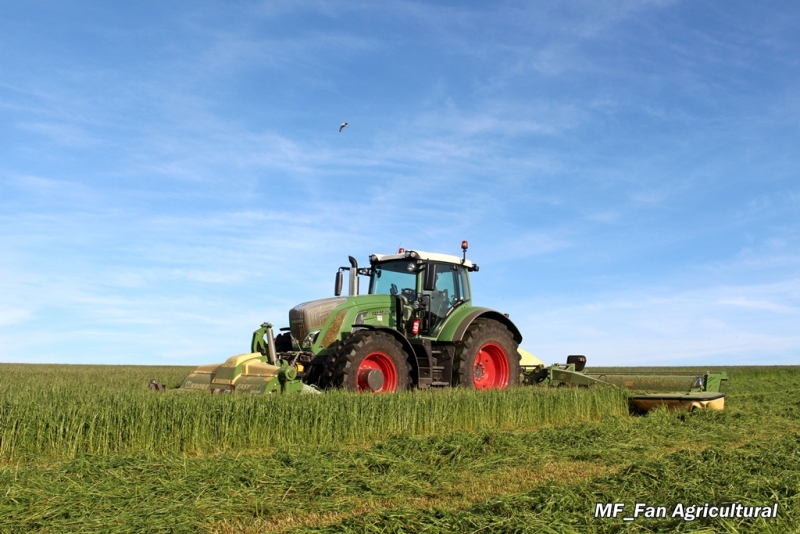 Fendt 939 Vario + Kosiarki Krone