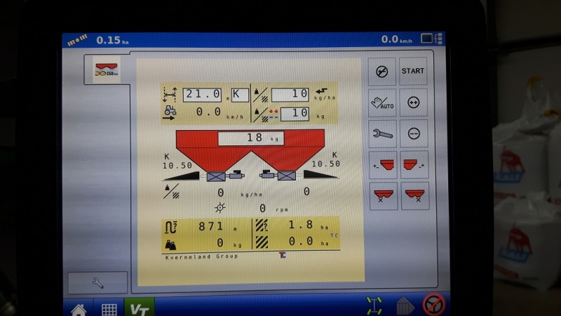 Kverneland TL GEO spread ISOBUS