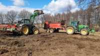 John Deere 6910 + Stoll, John Deere 6630 + Unia Tytan