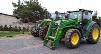 John Deere 6105R i Fendt 718