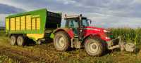 Massey Ferguson 7619 + Krone MX370 GD