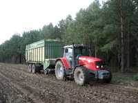 Massey Ferguson 5465 + Krone MX350GD