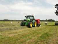 John Deere 6630 + Case IH RB 344 R