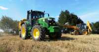 John Deere 6150M i JCB 4CX