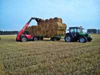 Manitou MLT 634-120 LSU Turbo + Deutz-Fahr Agrofarm 410 + Pronar T023